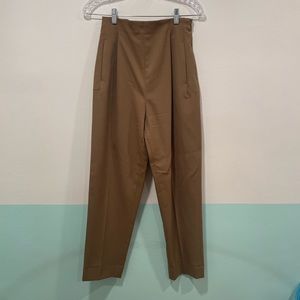 Vintage Tan Wool Trousers